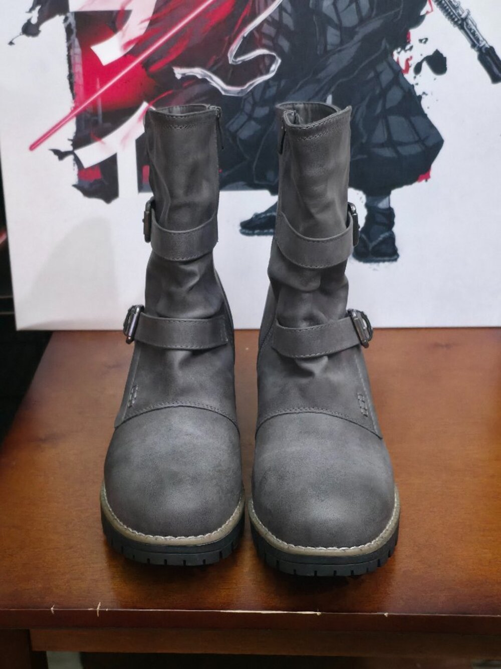 GLOBALWIN Fashion Ankle Boots for Women Grey